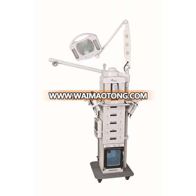 pf-1608 19 in 1 Multifunction diamond dermabrasion BIO ultrasonic Magnifying lamp salon use beauty equipment (CE)