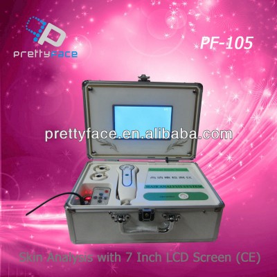 hot sale skin analysis with 7 inchLCD screen(AV) beauty salon equipment,skin analysis beauty machine(CE approved)